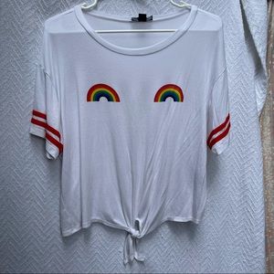 Joe Boxer Rainbow Front Tie Top